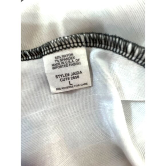 From The Heart Top/Tunic Womens Size L Blue Multicolored 3/4 Sleeves Lined Round - Picture 4 of 6